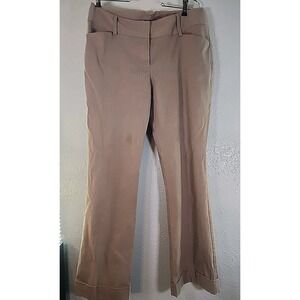 Y2K Tracy Evans Flared beige slacks size 15 Vintage Style Flat Front Work Wear